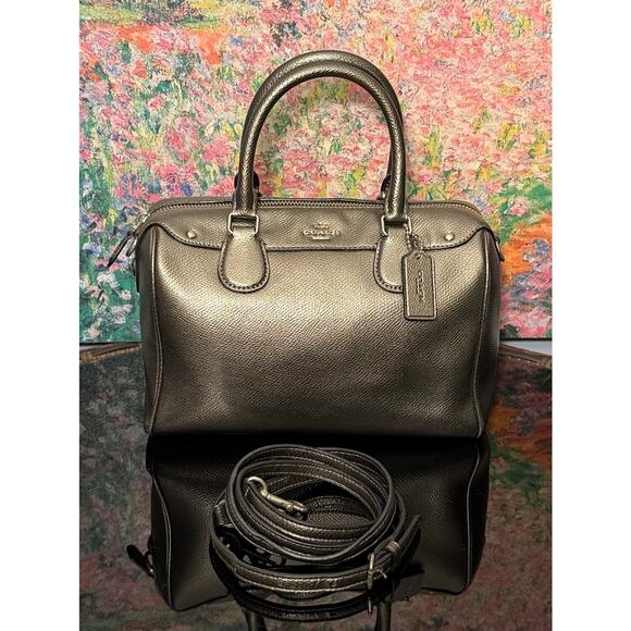 Coach Handbags - SOLD 
GUC Coach F56125 Mini Bennett Satchel Crossgrain Leather in Pewter